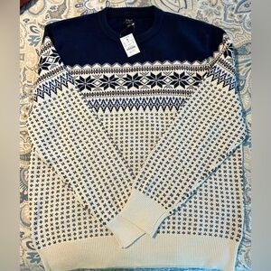Men’s JCrew Factory Fair Isle Sweater Size XL